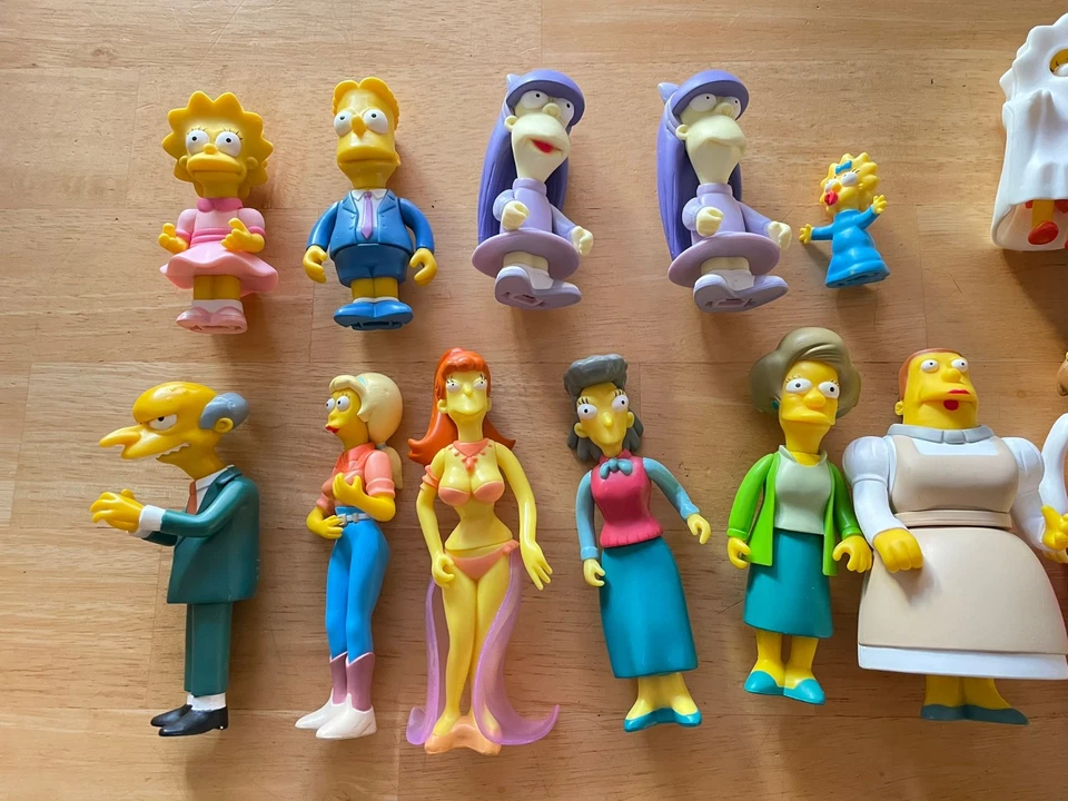 The Simpsons Playmates World of Springfield Used Action Figure Playset Toys Lot - Image 2 of 4