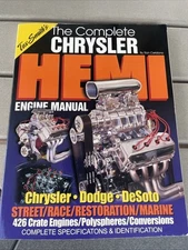 COMPLETE CHRYSLER HEMI ENGINE MANUAL RESTORATION SMITH CERIDONO BOOK 2000 Print