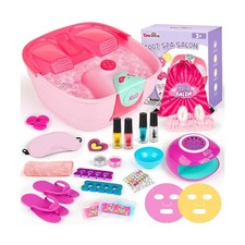 Kids Foot Spa  Nail Kit - Kids Spa Day Kit for Girls with Mask Foot Bath and...