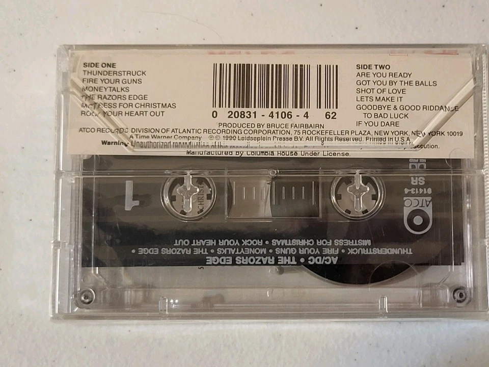 New Sealed AC/DC : RAZORS EDGE - Cassette (1990, Atco) Thunderstruck - Image 2 of 4