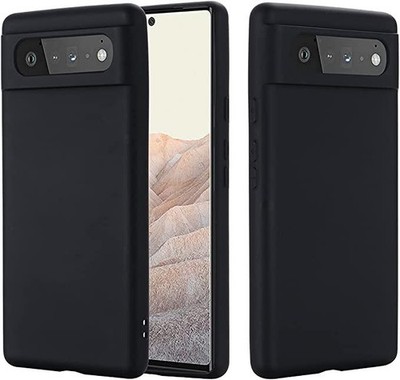 Pixel 6a Case Cover Soft Slim Schutzhülle TPU Silikon Matt Schwarz für Google