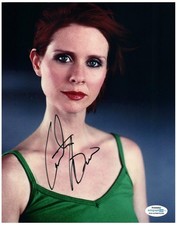 Cynthia Nixon Signed Autographed 8x10 Photo Sex And The City Miranda ACOA