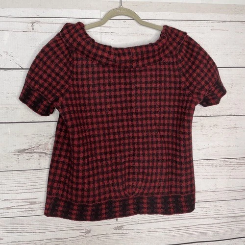 Cárdigan de Colección Heather B 100% Lana Tejido Manga Corta Cremallera Completa Mujer Talla XL Rojo Foto 4 de 4