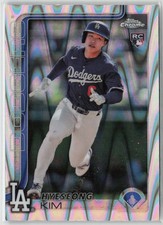 2025 Topps Chrome Hyeseong Kim RC #152 Los Angeles Dodgers Ray Wave Refractor