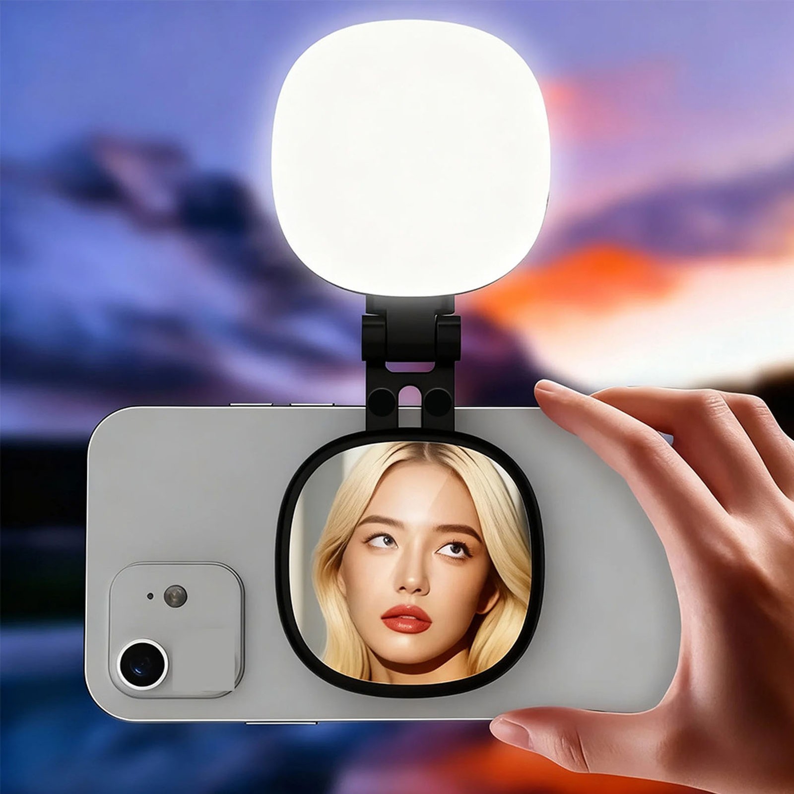 Magnetic Selfie Light With Mirror Adjustable For Content Creators Trending