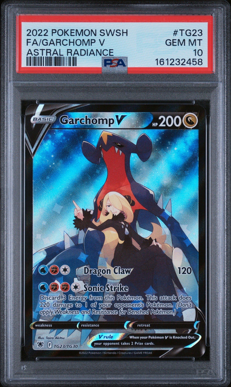 PSA 10 2022 Pokemon Sword & Shield Astral Radiance Garchomp V #TG23 ✨💎🔥