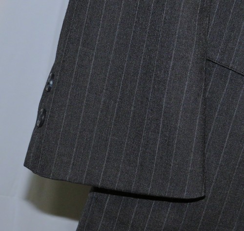 Brooks Brothers Golden Fleece Martin Greenfield Gray Stripe VTG 3/2 Suit 44L - Picture 10 of 17