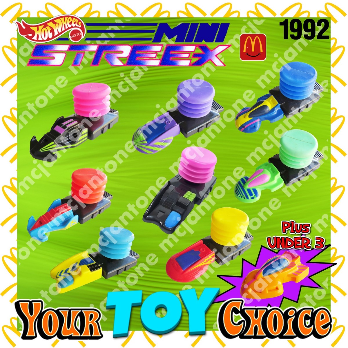 McDonald's 1992 MINI STREEX Hot Wheels LAUNCH Launcher Plastic