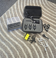 ND Tackle Electronic Fishing Bite Alarm Set 3 Alarms + Receiver, Carry Case.