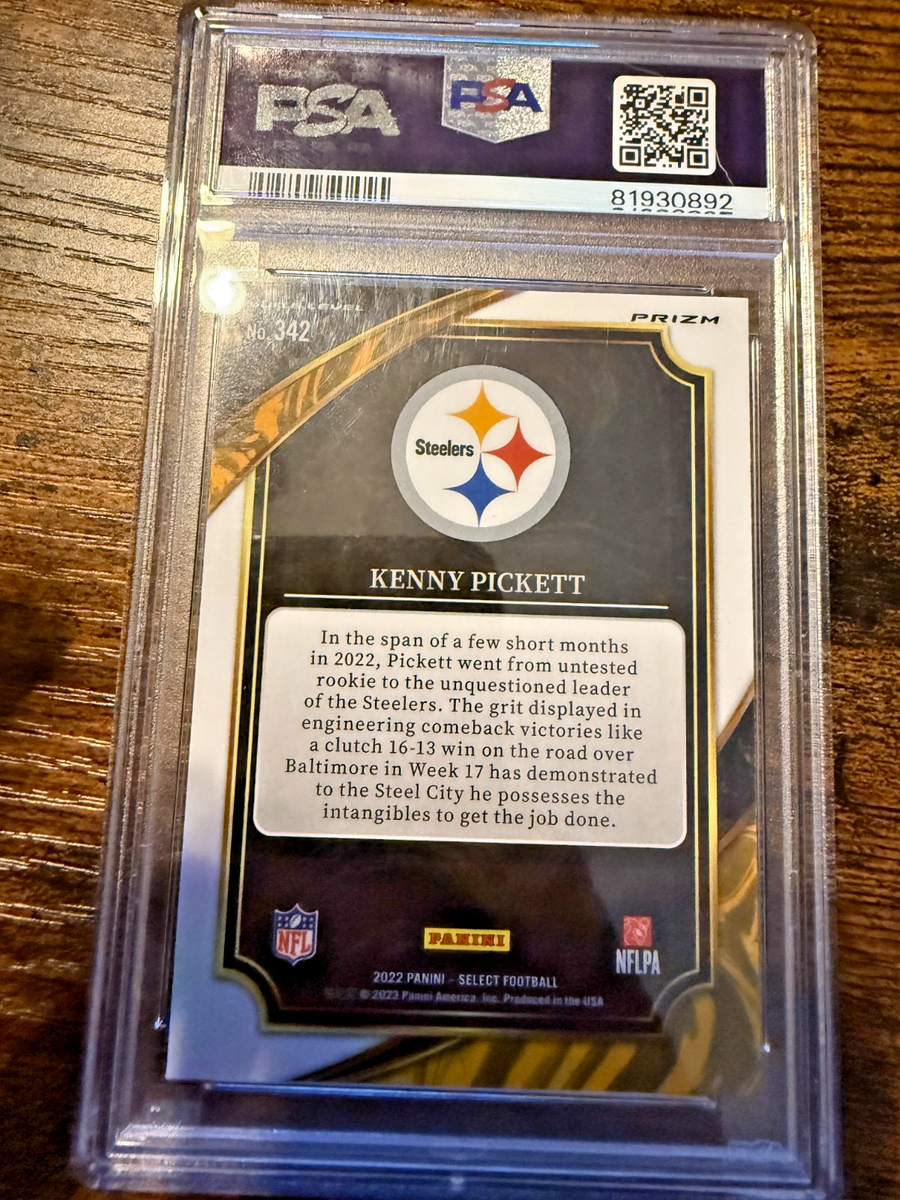 2022 Panini Select Football #342 Kenny Pickett Zebra Prizm
