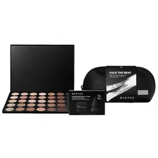 Makeup Set Morphe 35MI Artistry Palette and Set 5 Brush Bag and Sponge and Puff