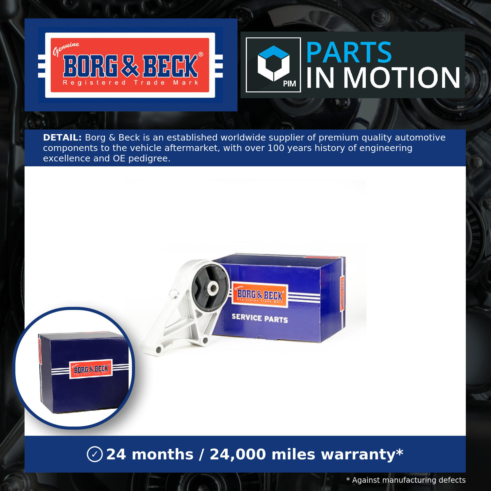 Engine Mount Front BEM3999 Borg & Beck Mounting 51771437 13220095 Quality New