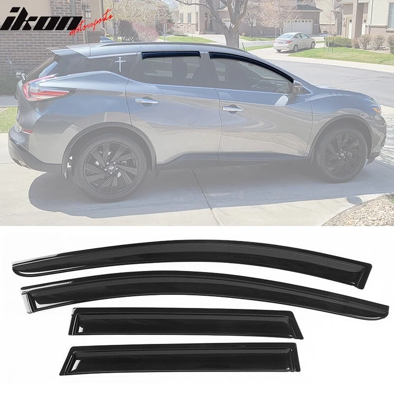 Fits 15-24 Nissan Murano Z52 Window Visors Acrylic Sun Rain Air Deflector 4PC