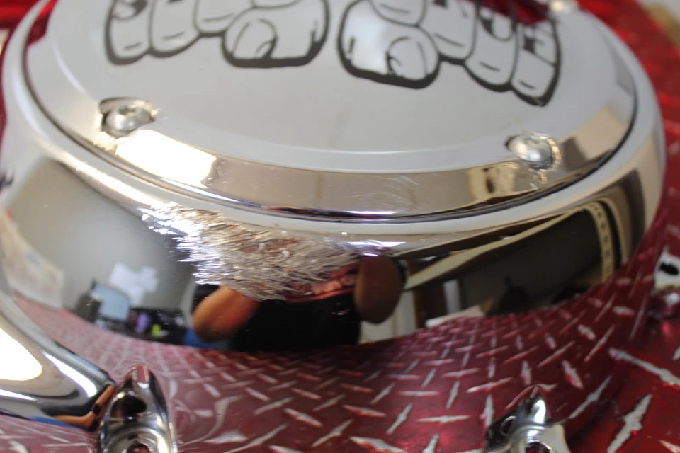 Harley Davidson Street Glide 2017 OEM cromo M8 cubierta primaria exterior SG43 Foto 3 de 4