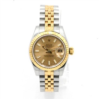 OROLOGIO DA POLSO VINTAGE DONNA ROLEX DATEJUST 179173 AUTOMATICO ORO 18K SS SCATOLA DOCUMENTI