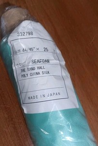 Vintage Seafoam Poly China Silk Fabric Bolt 44/45" x 25 Yds Made Japan