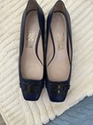 Salvatore Ferragamo Gancini Horse Bit Black Smooth Leather Pumps Shoes 12 B — photo 1