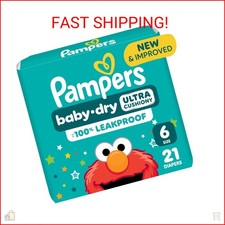 Pampers Diapers - Baby Dry - Size 6, 21 Count, Absorbent Disposable Infant Diape