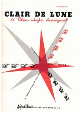 CLAIR de LUNE BY PALMER HUGHES - ACCORDION SOLO SHEET MUSIC NOS