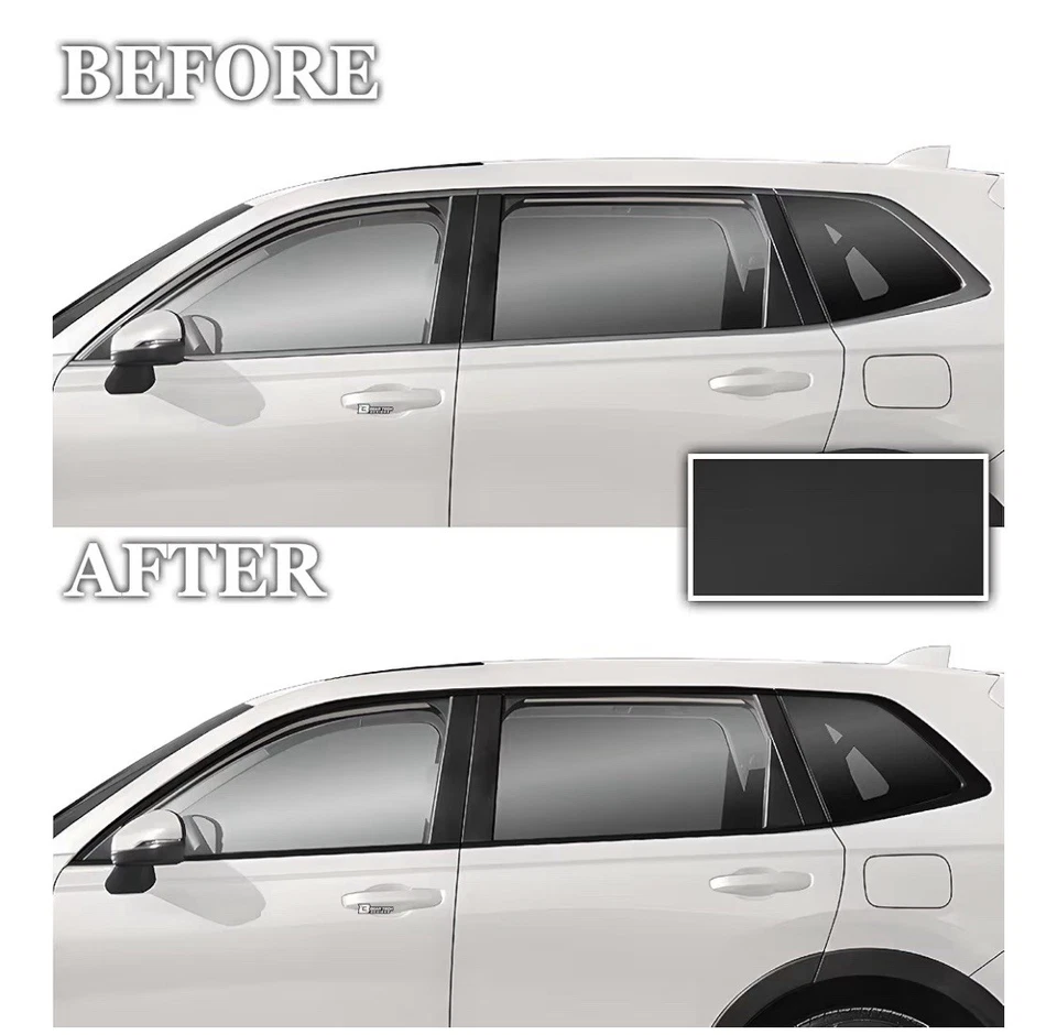 Película de vinilo apagón eliminación cromada para ventanas laterales Honda CR-V 2023-2025 Foto 3 de 4
