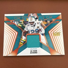 De'Von Achane - 2025 Score Stars of the NFL Jersey #SNJ-DAE Dolphins Patch Relic