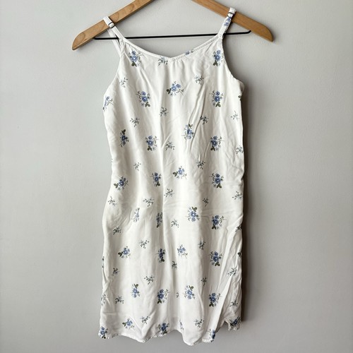 Abercrombie Kids Dress 15/16 XL Extra Large Floral Sundress White Cottage Smock