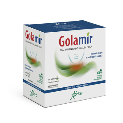 Aboca Golamir Gold Soluble Tablets Sore Throat Treatment 20 Tablets