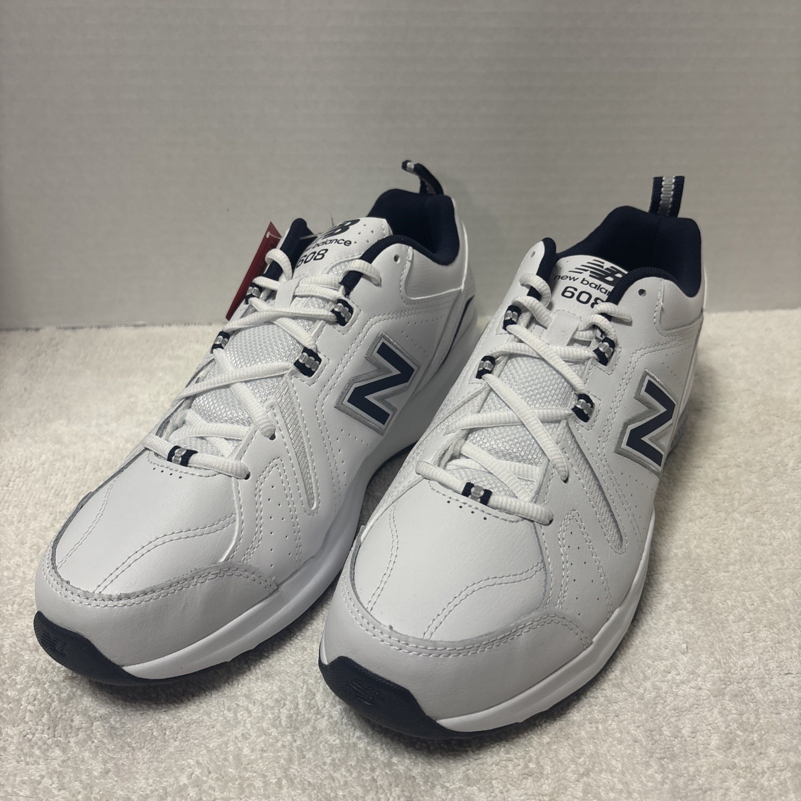 New Balance 608 White Navy Mens Casual Comfort Training Snea