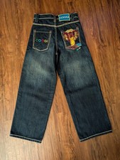 Coogi Boys Blue Cobra Snake Embroidered Jeans Size US Large 10 Boys
