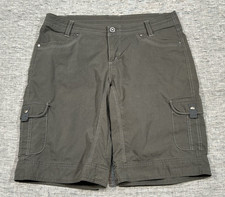 Kuhl Cargo Shorts Womens 12 11" Grey Stretch Mountains Hiking Camping Gorpcore