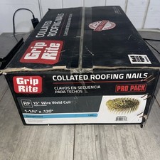 Grip-Rite 1-1/4" x .120 15 Smooth Shank Collated Roofing Nails 7,200ct Weldcoil