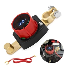 5-80V TOP Smart Battery Disconnect Switch w/ Voltmeter Car Kill Isolator Cut Off