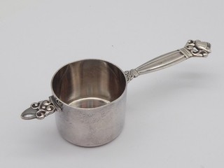 RARE GEORG JENSEN SOLID SILVER ACORN JIGGER SHOT DRINKS MEASURE NO. 662 1964