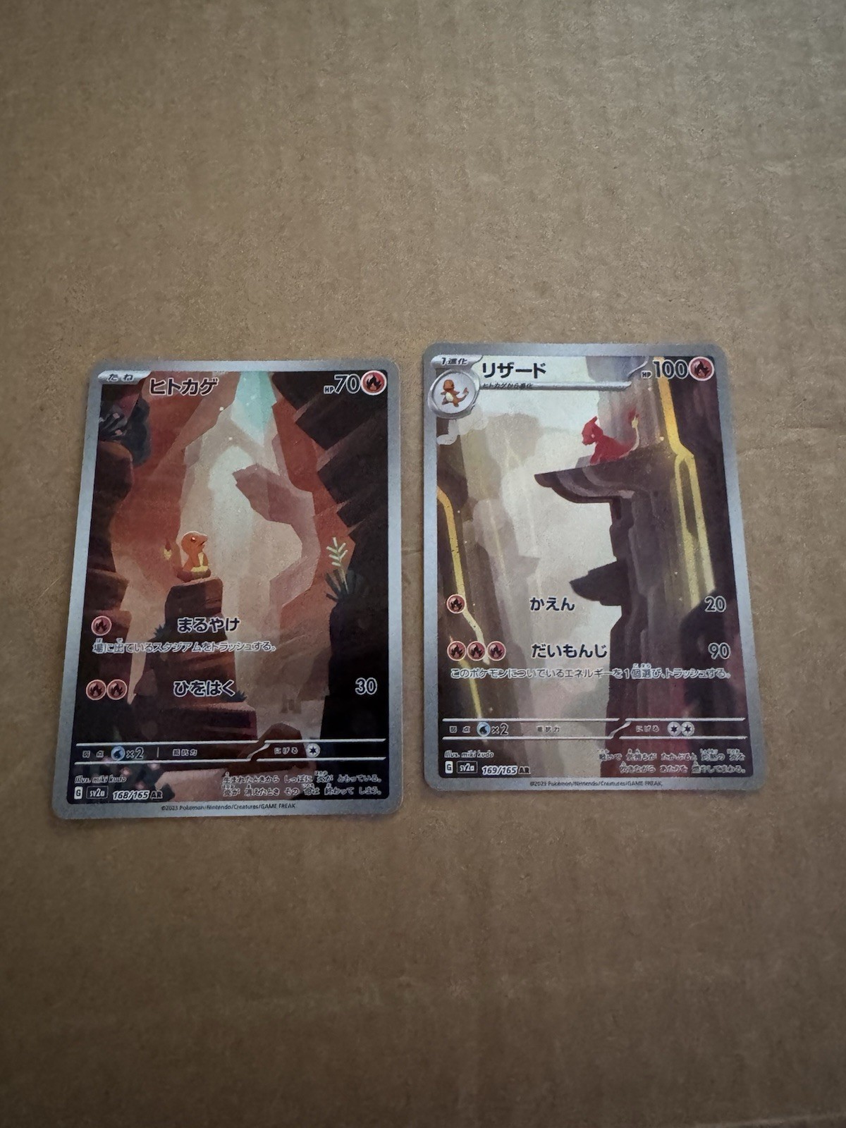 Charmander AR 168/165 & Charmeleon AR 169/165 SV2a 151 Pokemon Japanese NM