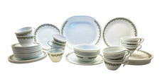 Huge 59pc Vintage Corelle Spring Blossom Green Crazy Daisy Service for 10+ Set