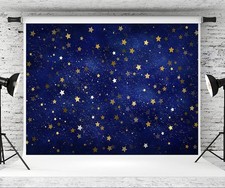 7x5 Ft Blue Stars Backdrop Evening Starry Photo Background Night Sky Prop