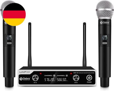 Wireless Microphone Set,Debra UHF Handheld Mikrofon Kabellos,80M Ständige Übertr