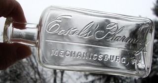 Clean ECKELS' PHARMACY MECHANICSBURG PA. PENNSYLVANIA DRUGGIST BOTTLE