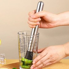 Stainless Steel Cocktail Muddler Ice Crusher Hammer Bar Tool