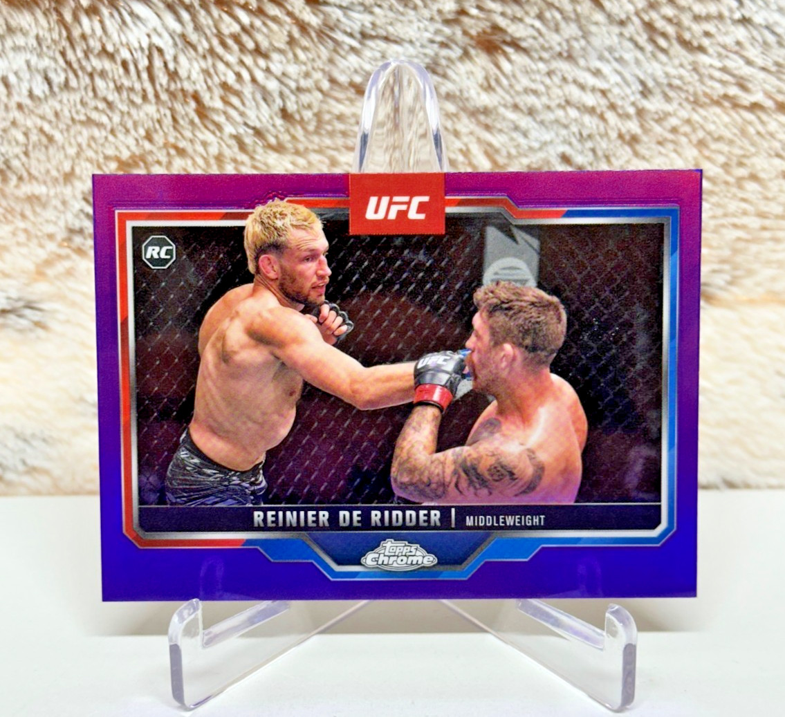 2025 Topps Chrome UFC - Reinier De Ridder Rookie #185 Purple Refractor (RC)