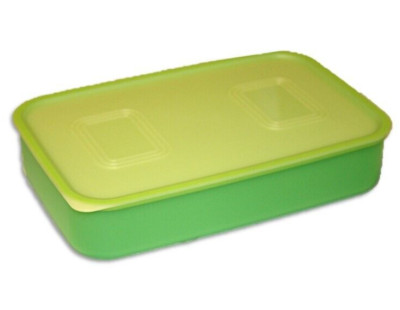 Tupperware Pak N Stor Container w/ Seal Pack & Store Rectangle 1.1 Liters Green