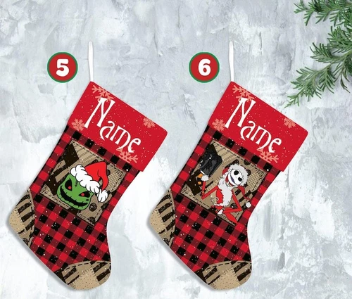 Personalized The Nightmare Before Christmas Characters Xmas Gift Stocking
