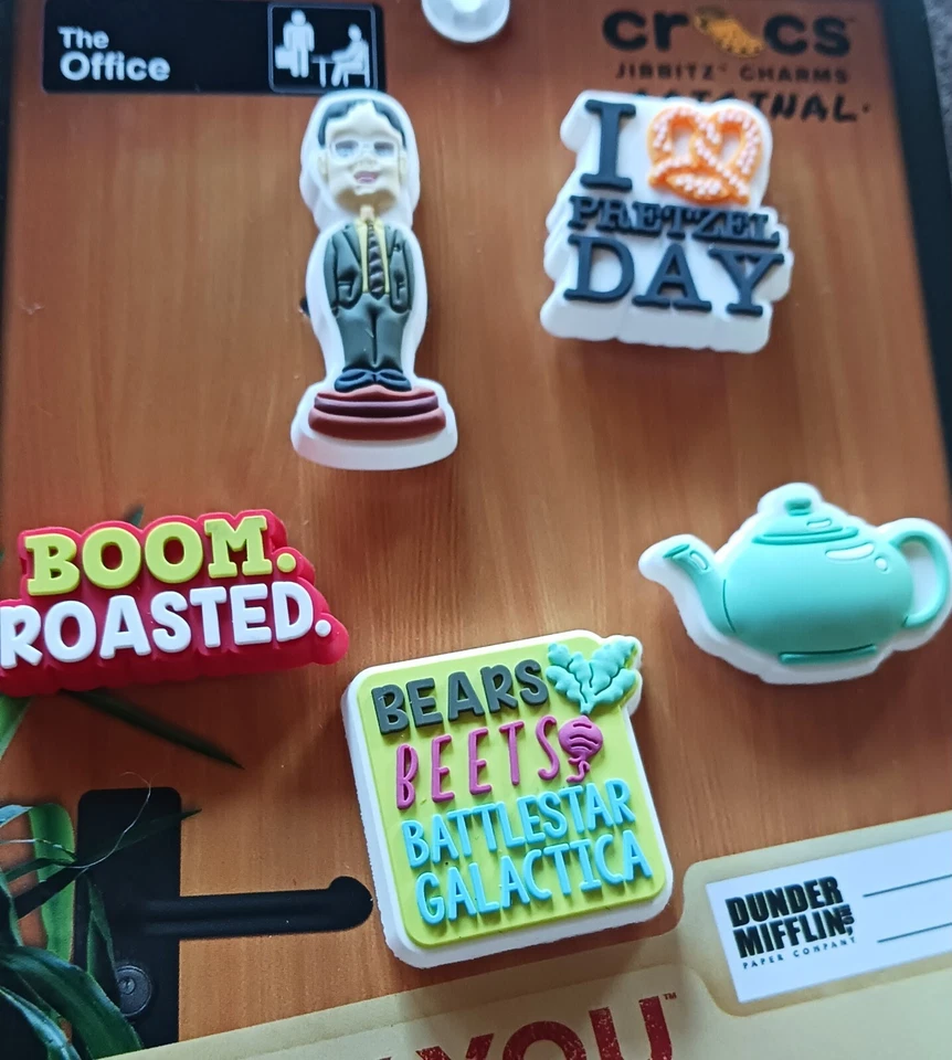 The Office Crocs Jibbitz Charms Uniquely You Limited Edition NEW Pack of 5 - Image 2 of 3