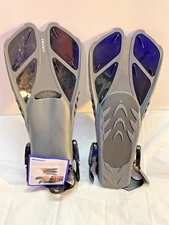 Capas Flippers Fins Grey ML/XL 9-13 Scuba Diving Snorkeling Swim Grey NWT
