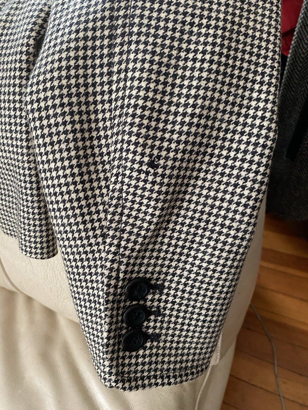 Pendleton 100% Wool Lined Pant Suit Houndstooth J… - image 23