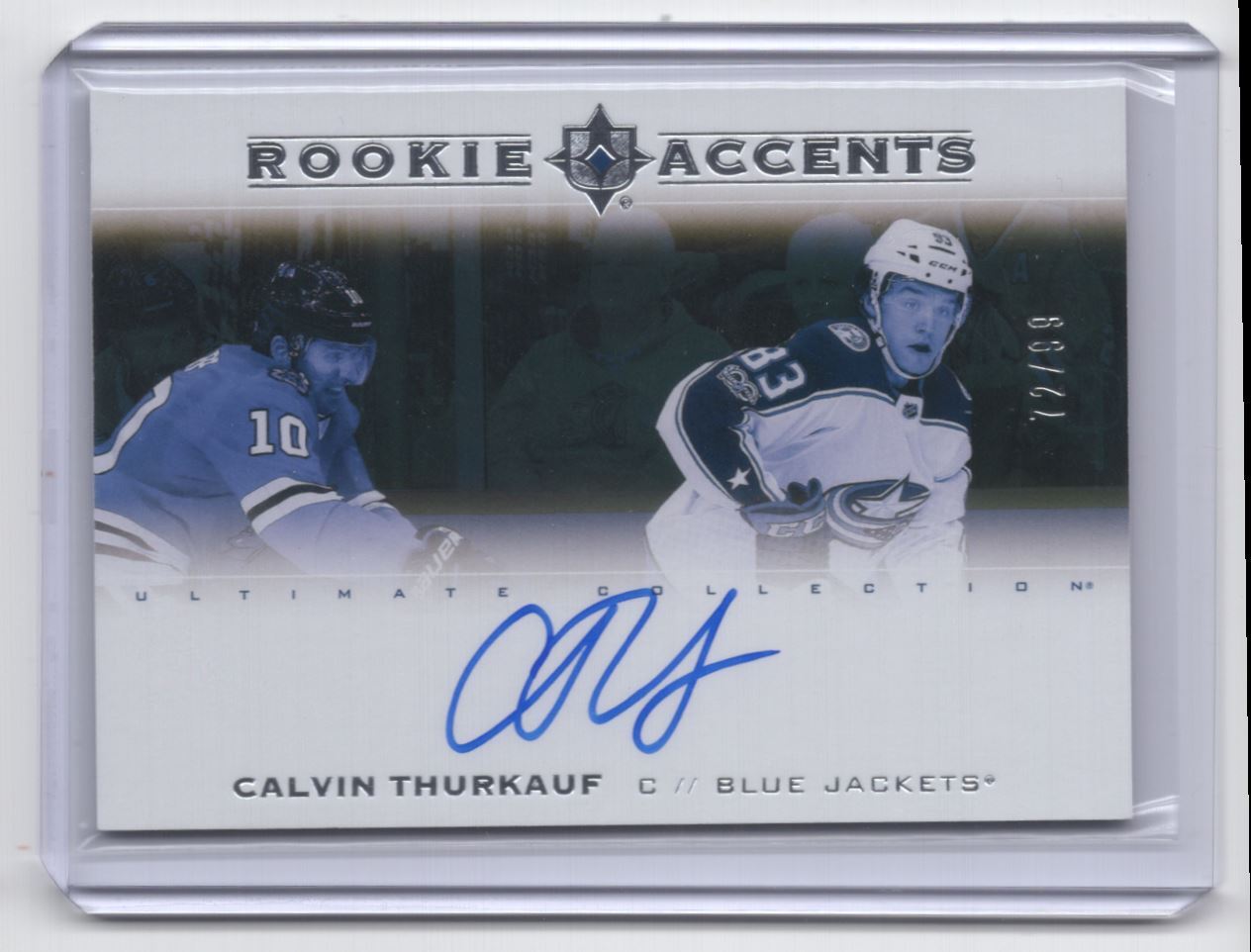 2020-21 Upper Deck Ultimate Collection Rookie Accents Calvin Thurkauf Rookie