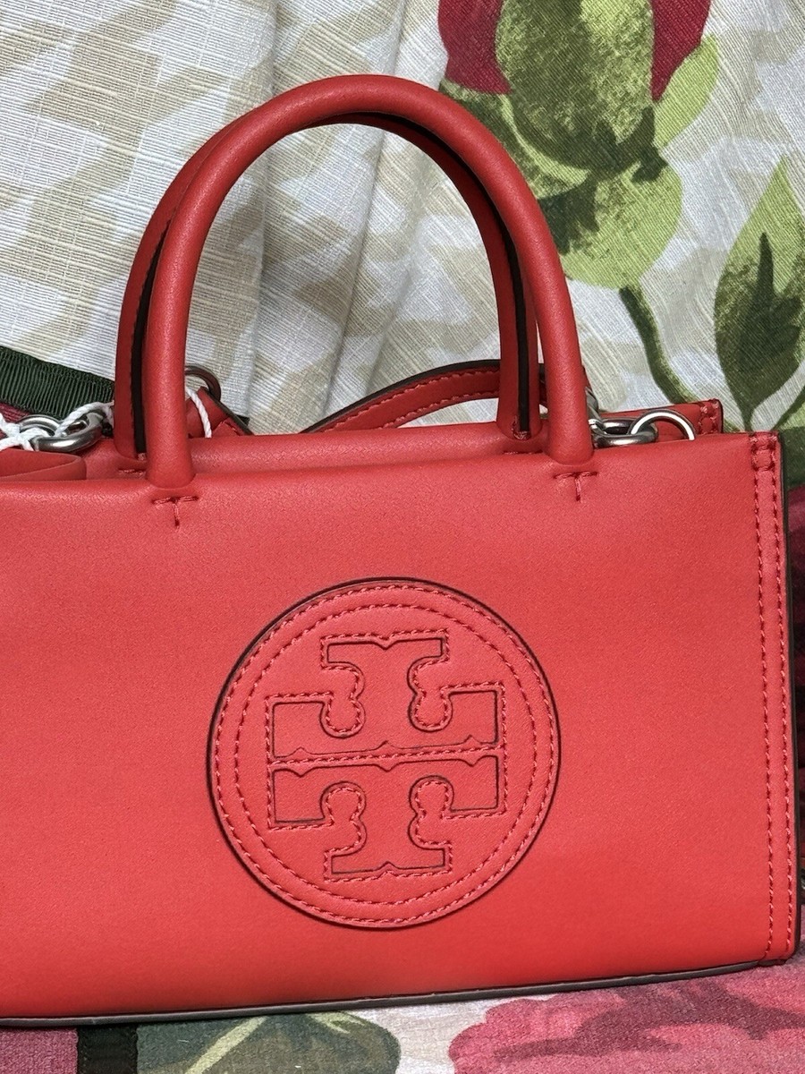 Tory Burch Ella Bio Mini Tote Crossbody ~NWT~ Poppy Red | eBay