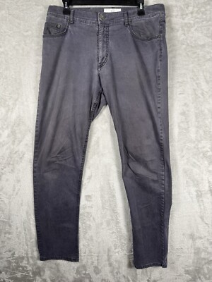 Brax Men s 35x34 Blue Cooper Fancy Regular Fit Straight Chino Dress Slacks