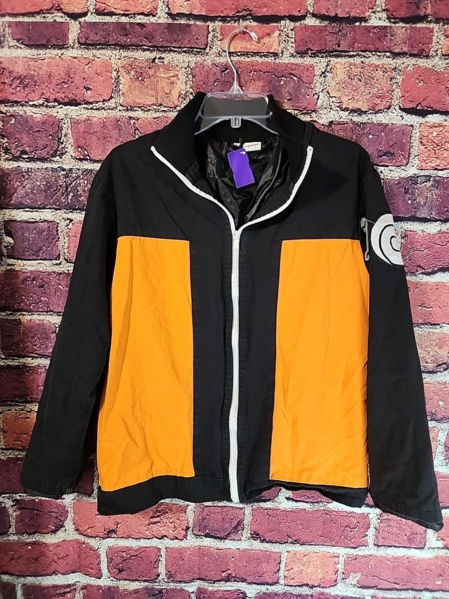 Vintage Naruto Shippuden Jacket Mens Sz M Black Orange