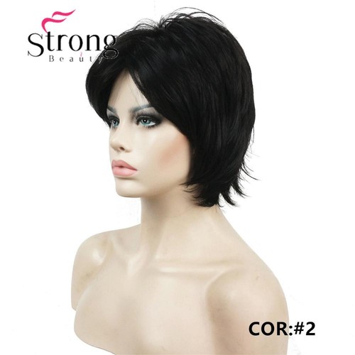 StrongBeauty Short Layered Shaggy Copper Red Synthetic Wig Women's Wigs - Picture 22 of 22